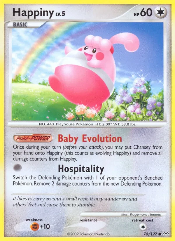 Happiny 76/127 Platinum Pokémon kaart