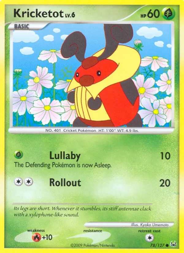 Kricketot 78/127 Platinum Pokémon card