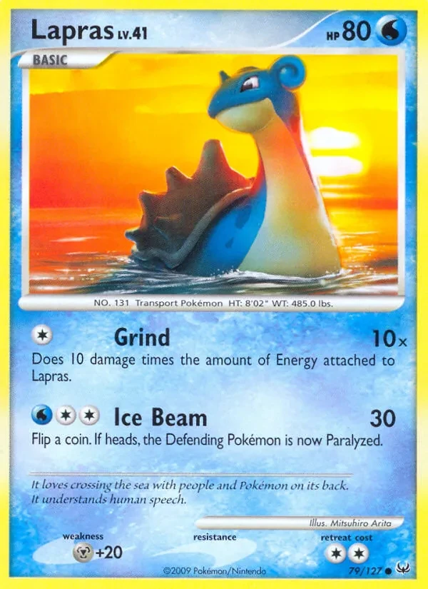 Lapras 79/127 Platinum Pokémon card