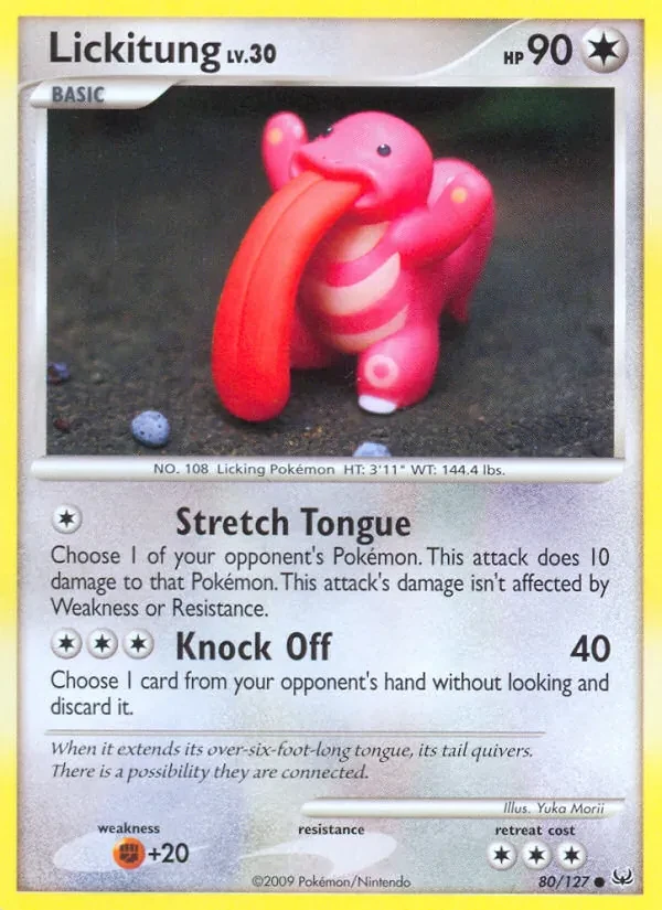 Lickitung 80/127 Platinum Pokémon Karte