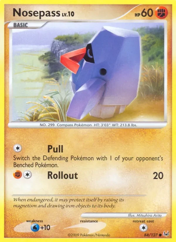 Nosepass 84/127 Platinum Pokémon Karte