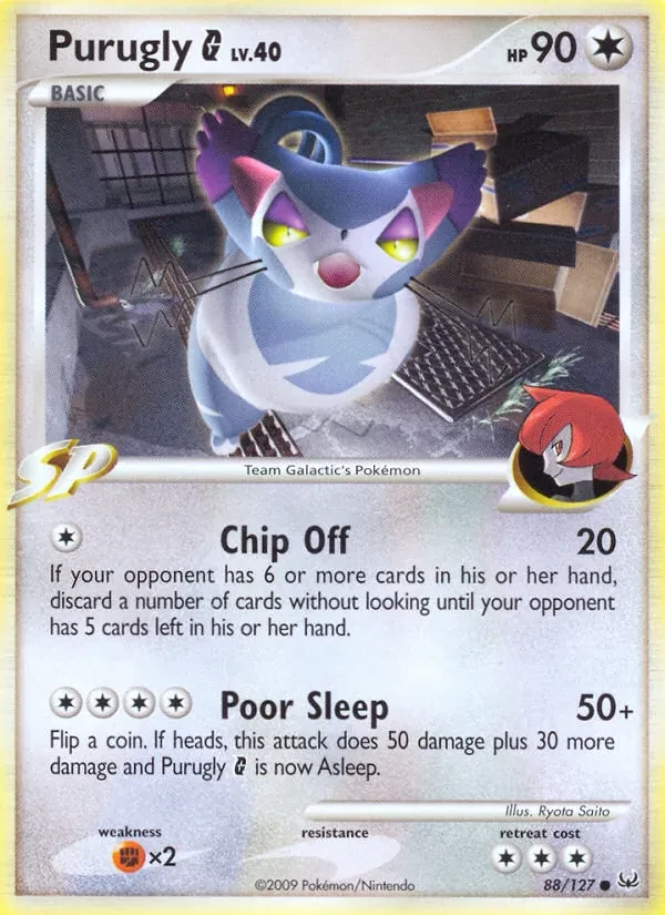 Purugly G 88/127 Platinum Pokémon card