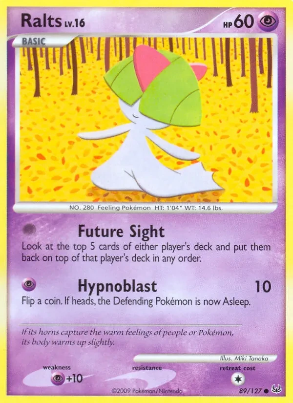 Ralts 89/127 Platinum Pokémon card