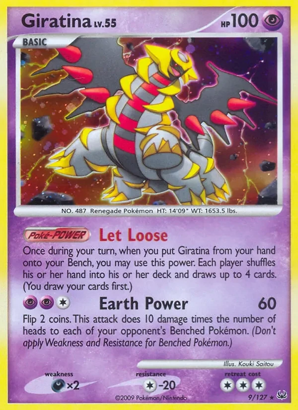 Giratina 9/127 Platinum Pokémon card