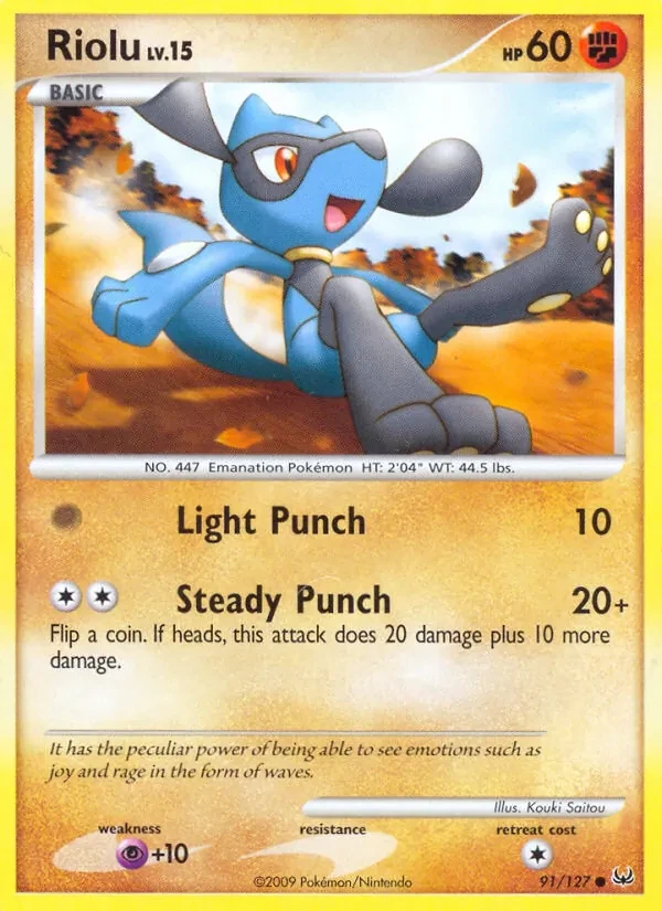 Riolu 91/127 Platinum Pokémon card
