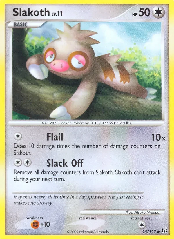 Slakoth 95/127 Platinum Pokémon card