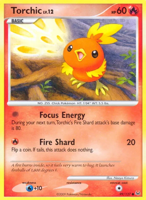 Torchic 99/127 Platinum Pokémon Karte