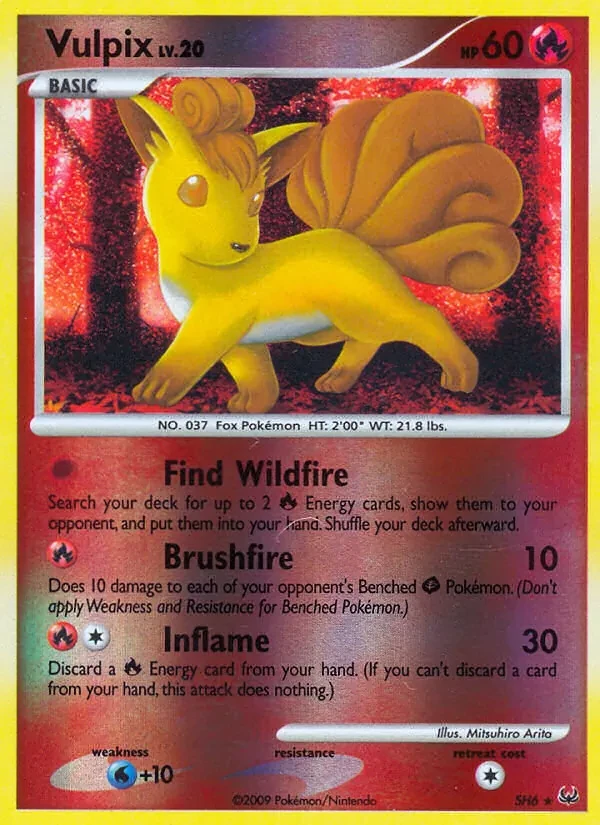 Vulpix SH6 Platinum Pokémon card