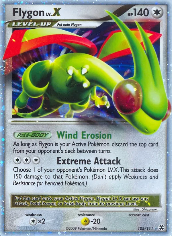 Flygon LV.X 105/111 Rising Rivals Pokémon card