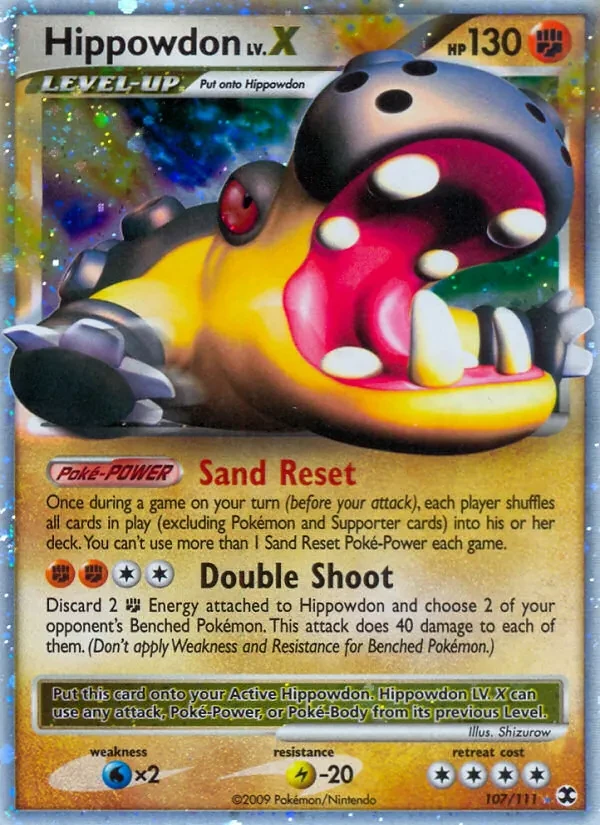 Hippowdon LV.X 107/111 Rising Rivals Pokémon Karte