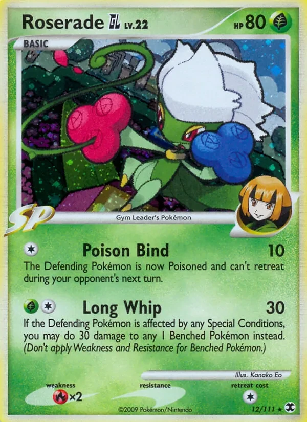 Roserade GL 12/111 Rising Rivals Pokémon card