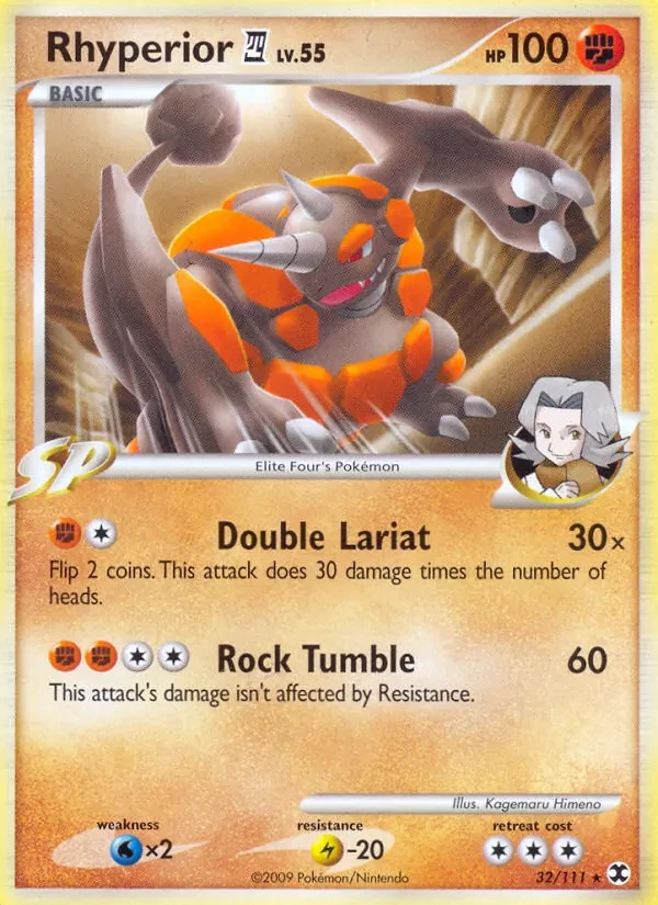 Carta Pokémon Rhyperior E4 32/111 Rising Rivals