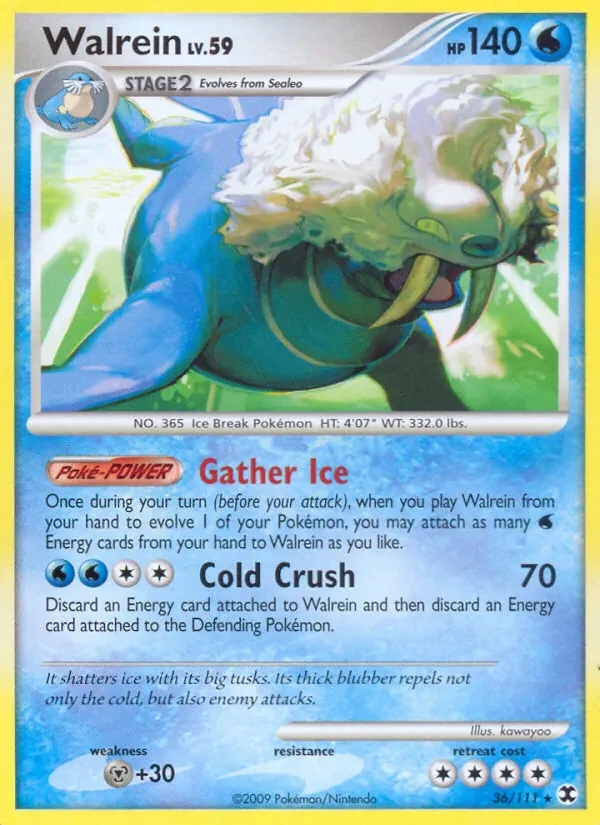 Walrein 36/111 Rising Rivals Pokémon card