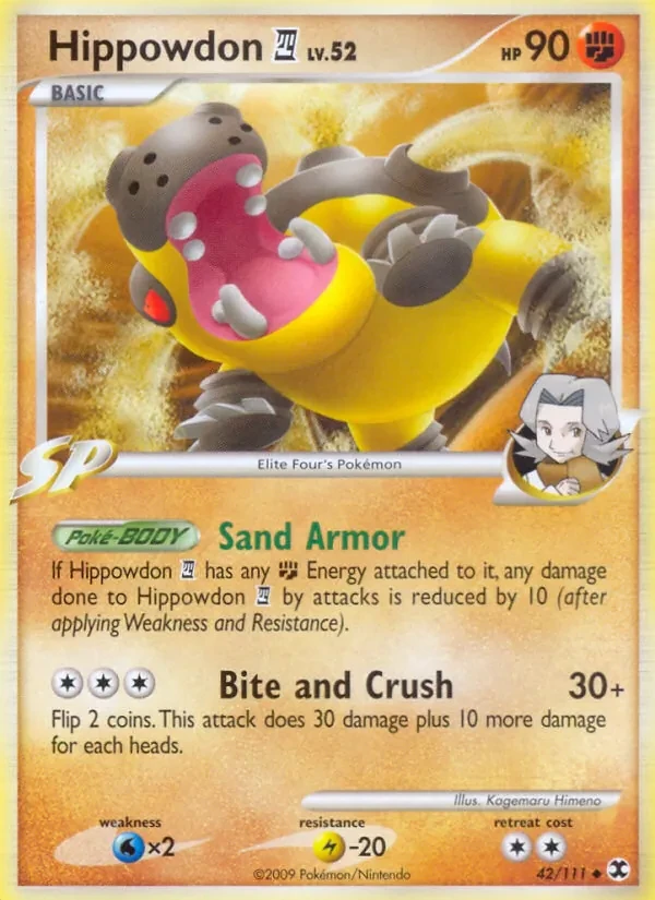 Hippowdon E4 42/111 Rising Rivals Pokémon card