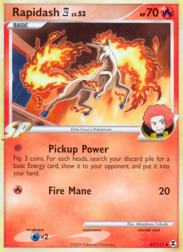 Rapidash E4 47/111 Rising Rivals Pokémon card