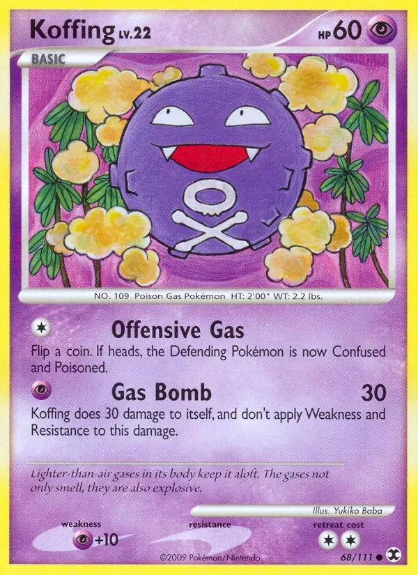 Koffing 68/111 Rising Rivals Pokémon card