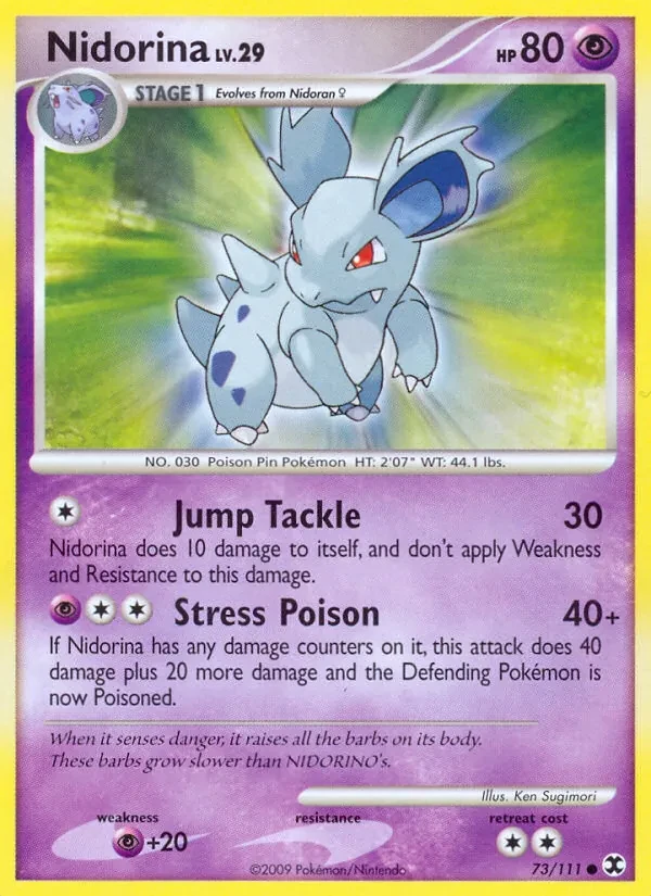Carta Pokémon Nidorina 73/111 Rising Rivals