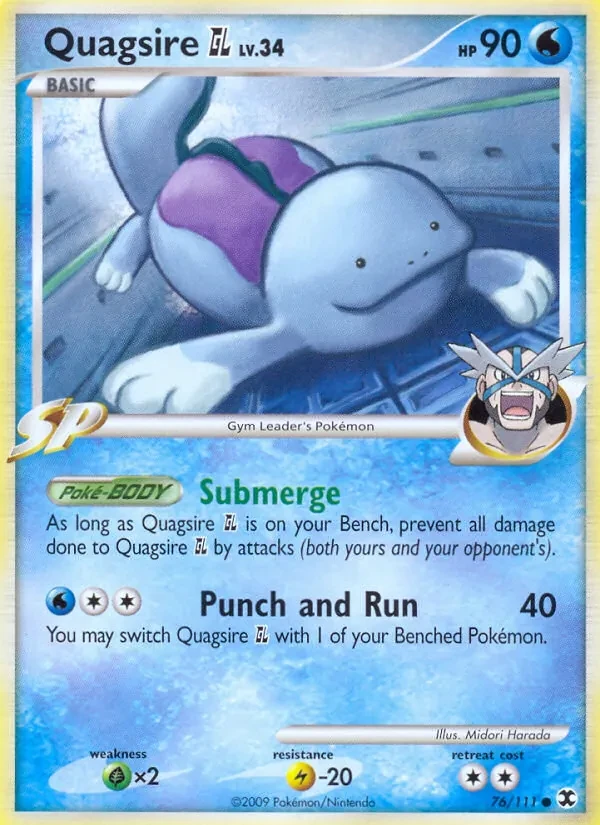 Quagsire GL 76/111 Rising Rivals Pokémon card