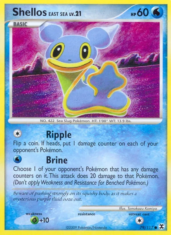 Shellos East Sea 79/111 Rising Rivals Pokémon card
