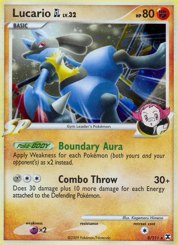 Lucario GL 8/111 Rising Rivals Pokémon card