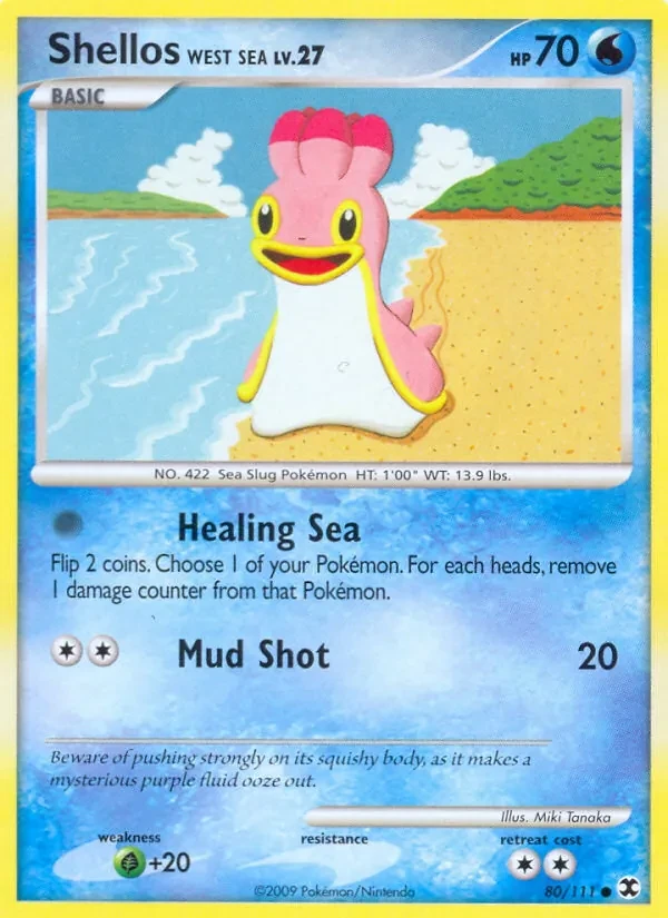 Shellos West Sea 80/111 Rising Rivals Pokémon card