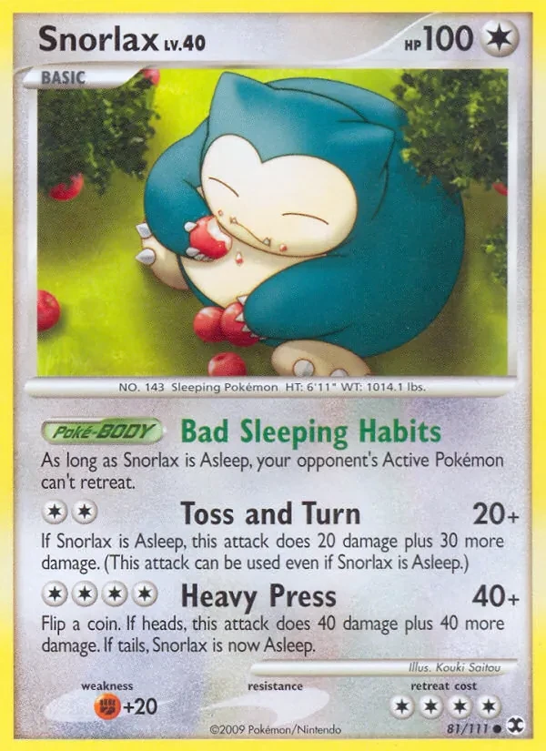 Snorlax 81/111 Rising Rivals Pokémon card