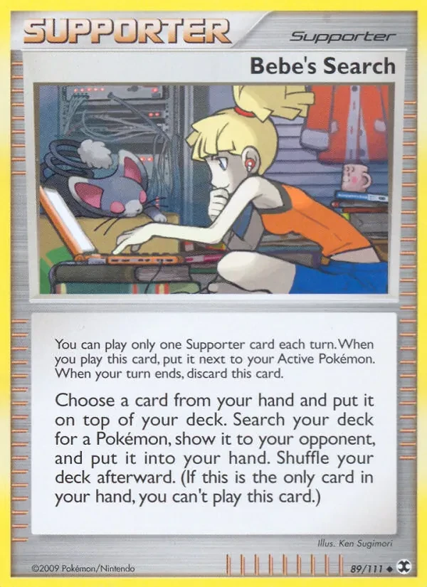 Bebe's Search 89/111 Rising Rivals Pokémon card