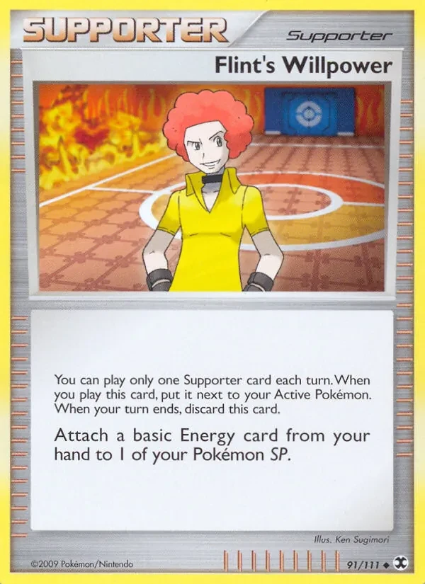 Flint's Willpower 91/111 Rising Rivals Pokémon card