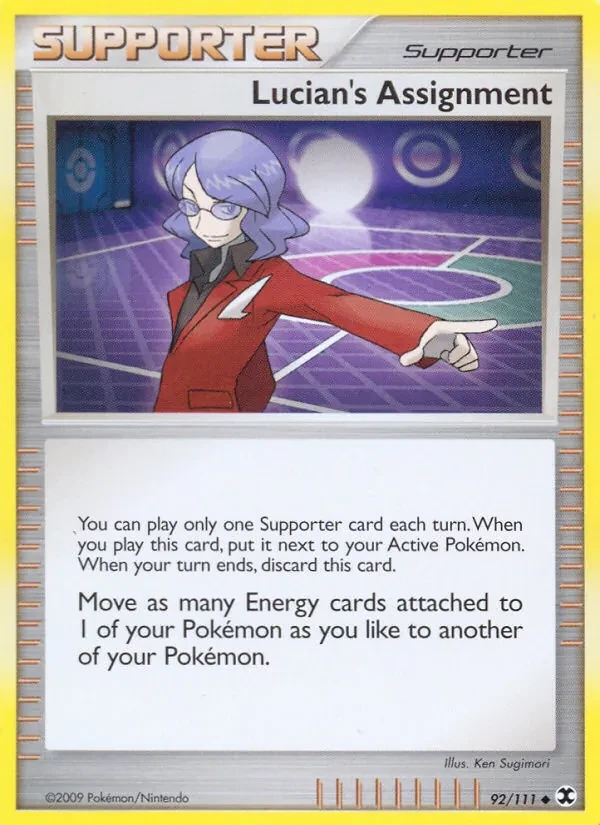 Lucian's Assignment 92/111 Rising Rivals Pokémon card