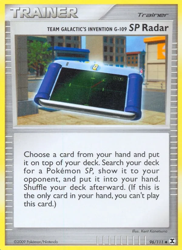 Team Galactic's Invention G-109 SP Radar 96/111 Rising Rivals Pokémon kaart