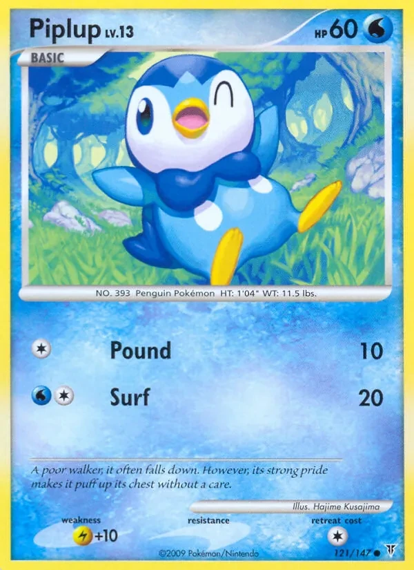 Piplup 121/147 Supreme Victors Pokémon card