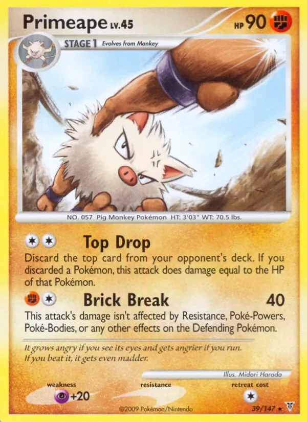 Primeape 39/147 Supreme Victors Pokémon card