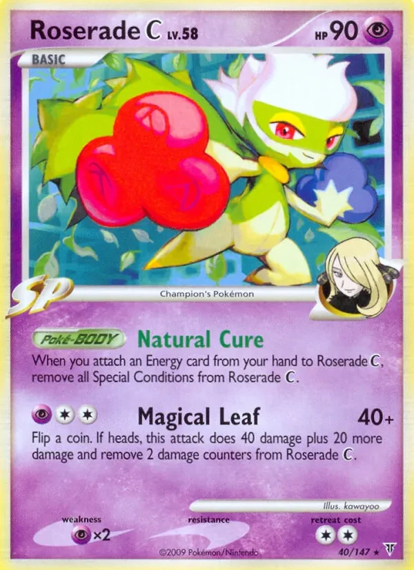 Roserade C 40/147 Supreme Victors Pokémon card