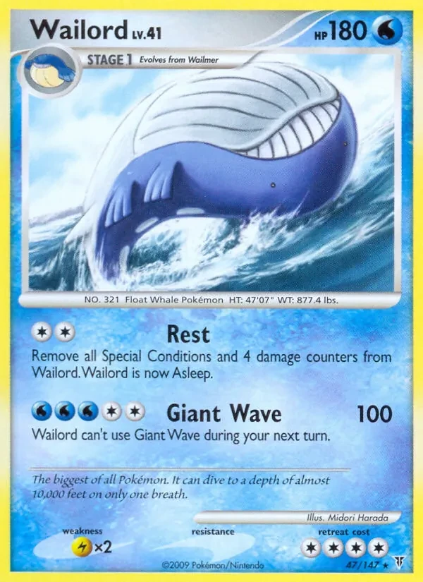 Wailord 47/147 Supreme Victors Pokémon card