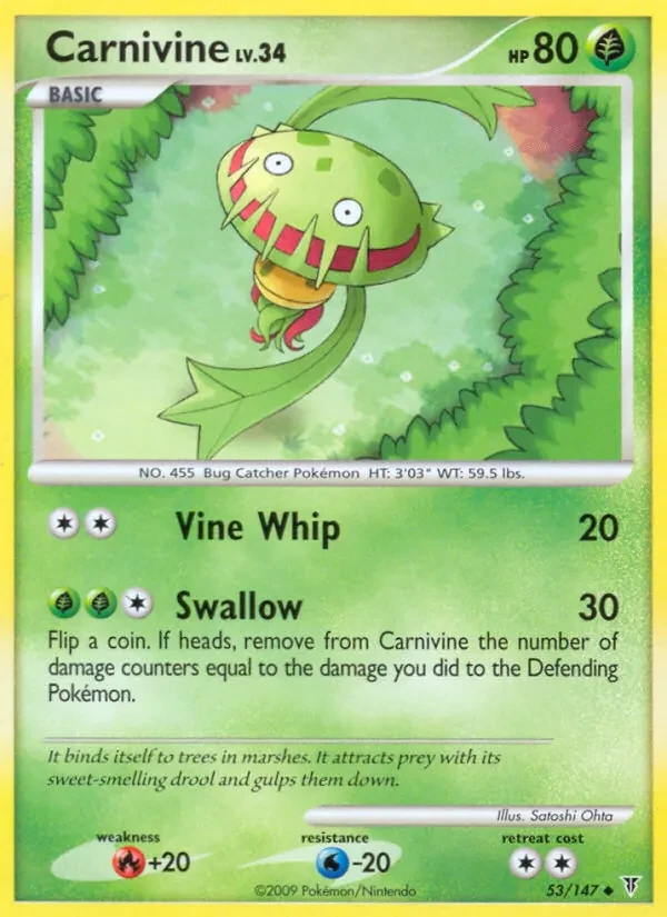 Carnivine 53/147 Supreme Victors Pokémon card