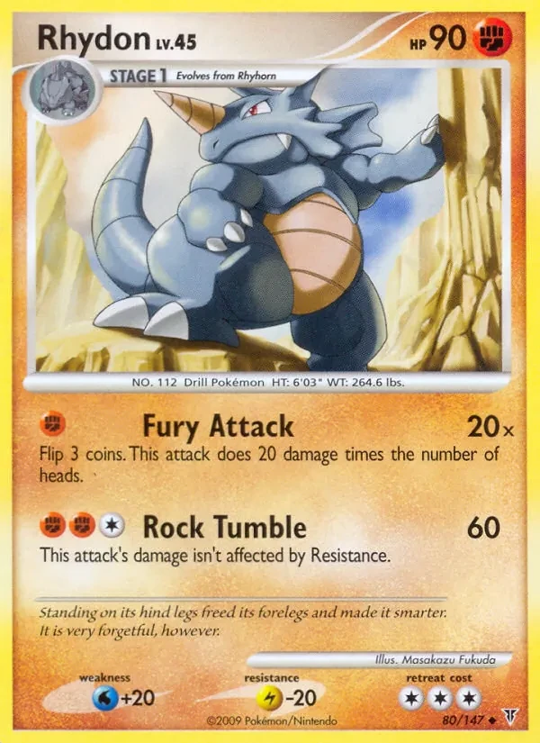 Rhydon 80/147 Supreme Victors Pokémon card