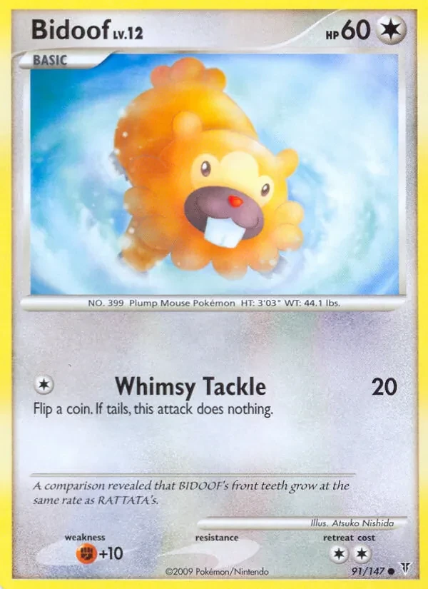 Bidoof 91/147 Supreme Victors Pokémon card