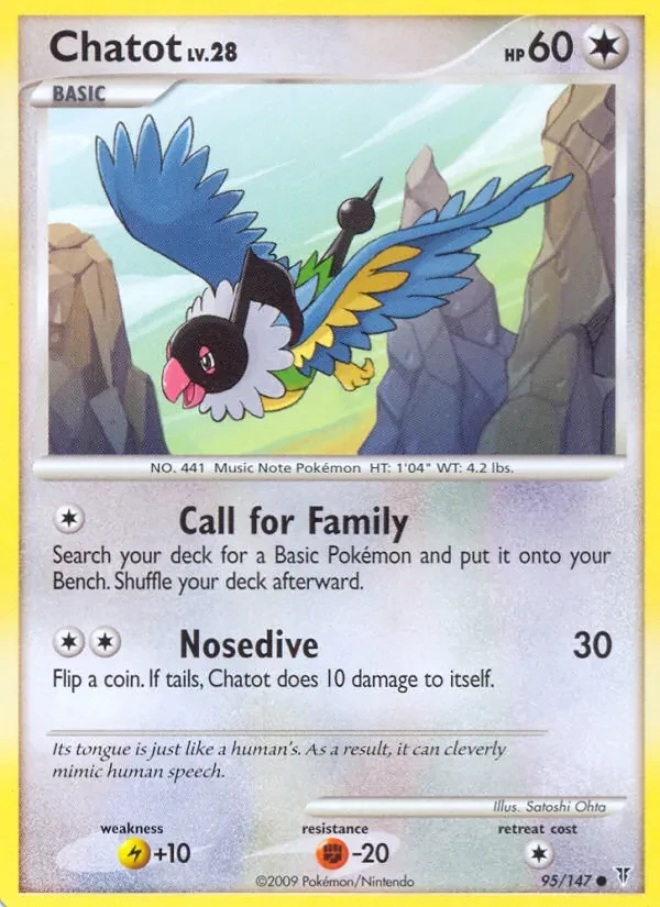 Chatot 95/147 Supreme Victors Pokémon card