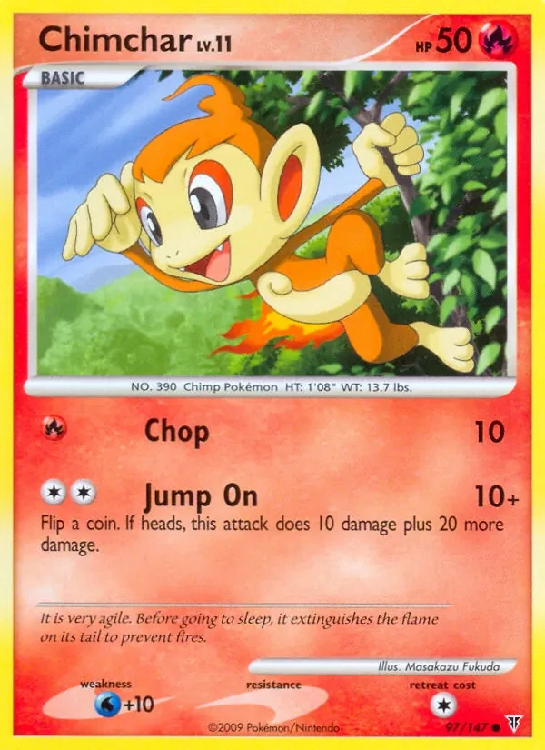 Chimchar 97/147 Supreme Victors Pokémon card