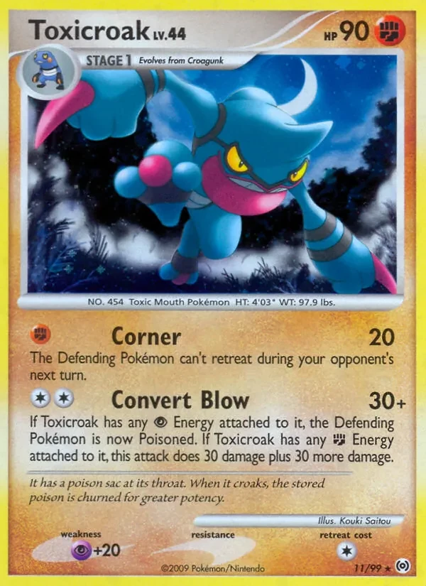 Toxicroak 11/99 Arceus Pokémon card