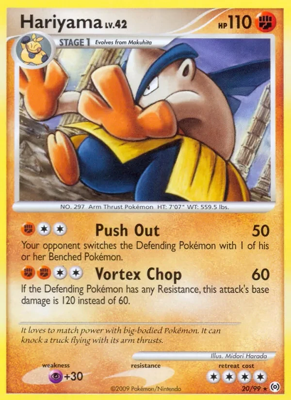 Hariyama 20/99 Arceus Pokémon card