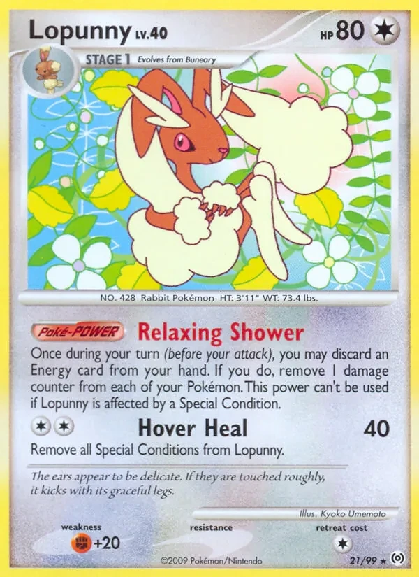 Lopunny 21/99 Arceus Pokémon card