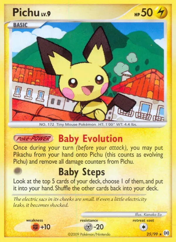 Pichu 25/99 Arceus Pokémon card