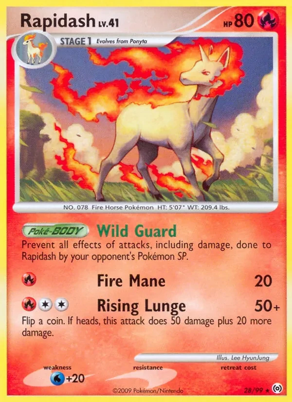 Carta Pokémon Rapidash 28/99 Arceus