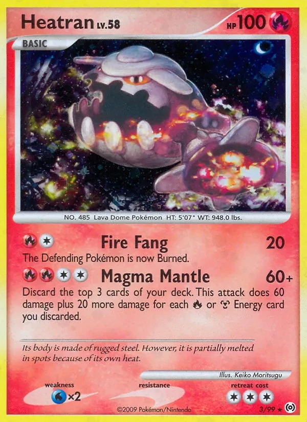 Heatran 3/99 Arceus Pokémon card