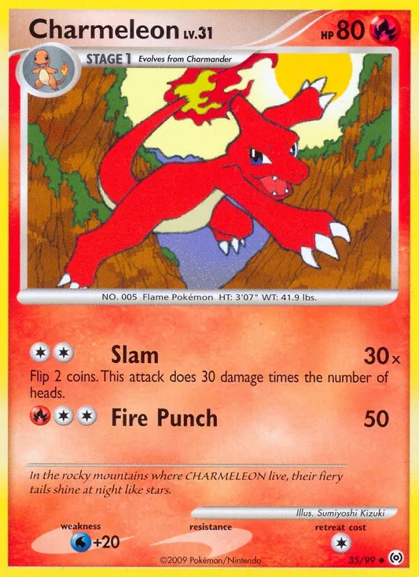 Charmeleon 35/99 Arceus Pokémon card