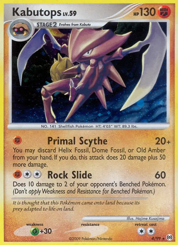 Kabutops 4/99 Arceus Pokémon card