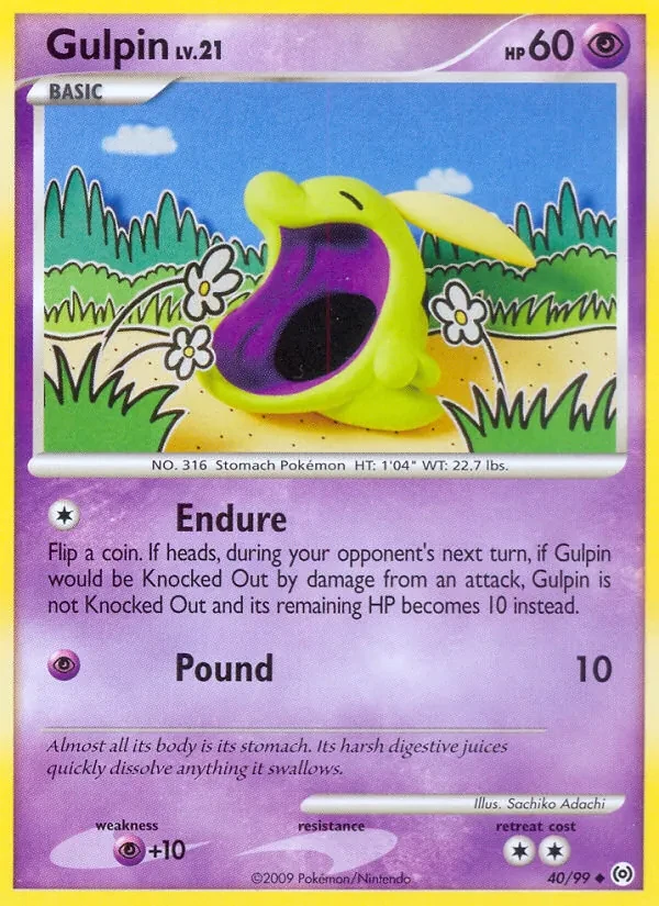 Gulpin 40/99 Arceus Pokémon card