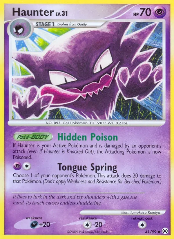 Haunter 41/99 Arceus Pokémon card
