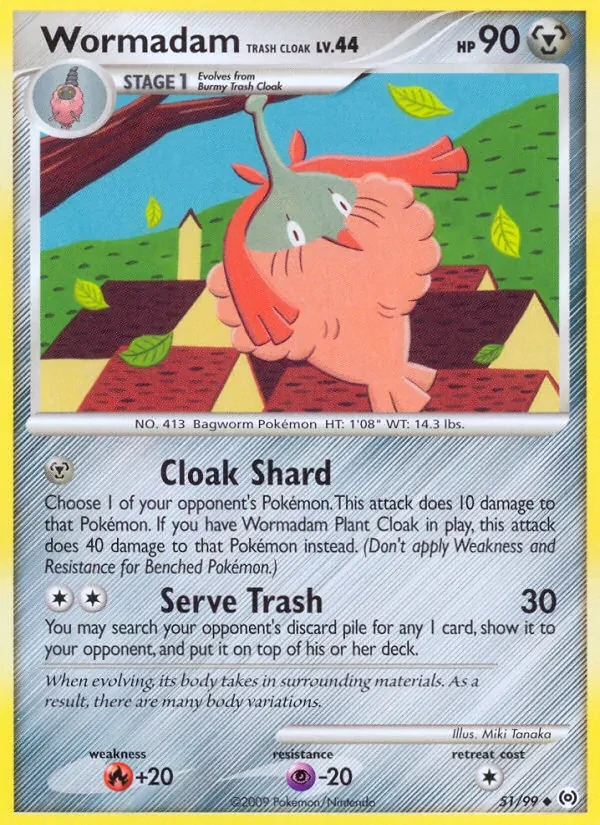 Wormadam Trash Cloak 51/99 Arceus Pokémon card
